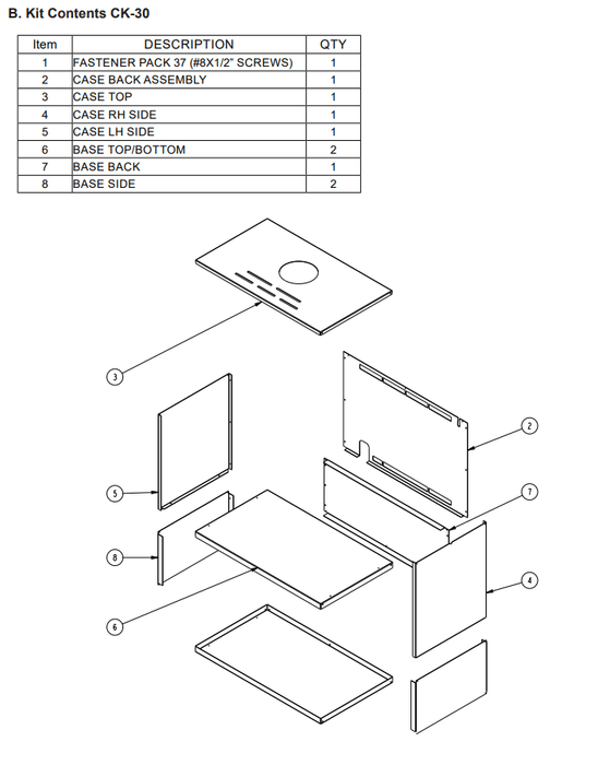 Majestic Majestic Steel Cabinet + Pedestal Base (30" Gas Inserts) - CK-30 CK-30 Fireplace Accessories