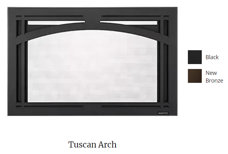 Majestic Majestic Tuscan Arch 25" Screen Front (New Bronze) - TA-TRI25-NB TA-TRI25-NB Fireplace Accessories
