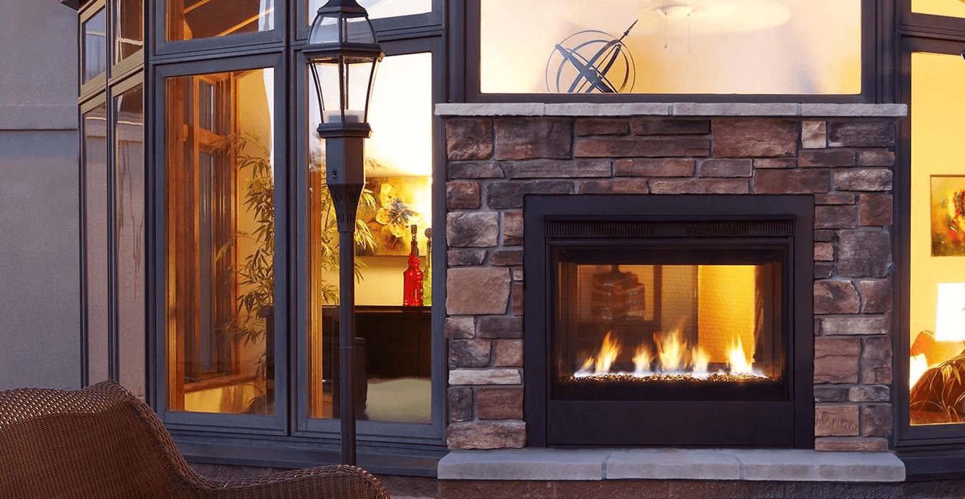 Majestic Majestic Twilight Modern Indoor/Outdoor See-Through Gas Fireplace TWILIGHT-MD-IFT Fireplace Finished - Gas
