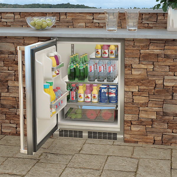 Marvel Marvel 24" Outdoor Built-in Refrigerator w/ Door Storage & MAXSTORE Bin Outdoor Finished