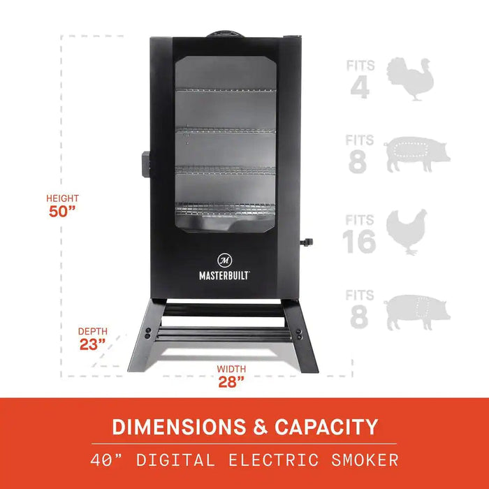 Masterbuilt Masterbuilt 40" Digital Electric Smoker w/ Legs MB20070122 Barbecue Finished - Charcoal