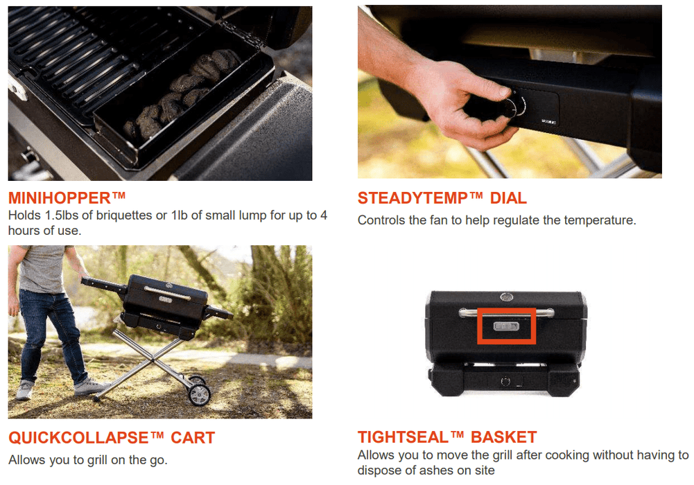 Masterbuilt Masterbuilt Portable Charcoal Grill w. Cart MB20040722 Barbecue Finished - Charcoal