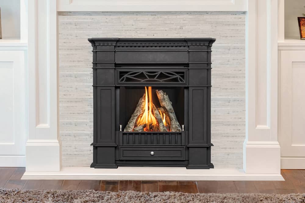 Miles Industries Ltd. Valor Portrait V-Class Insert Gas Fireplace Fireplace Finished - Gas