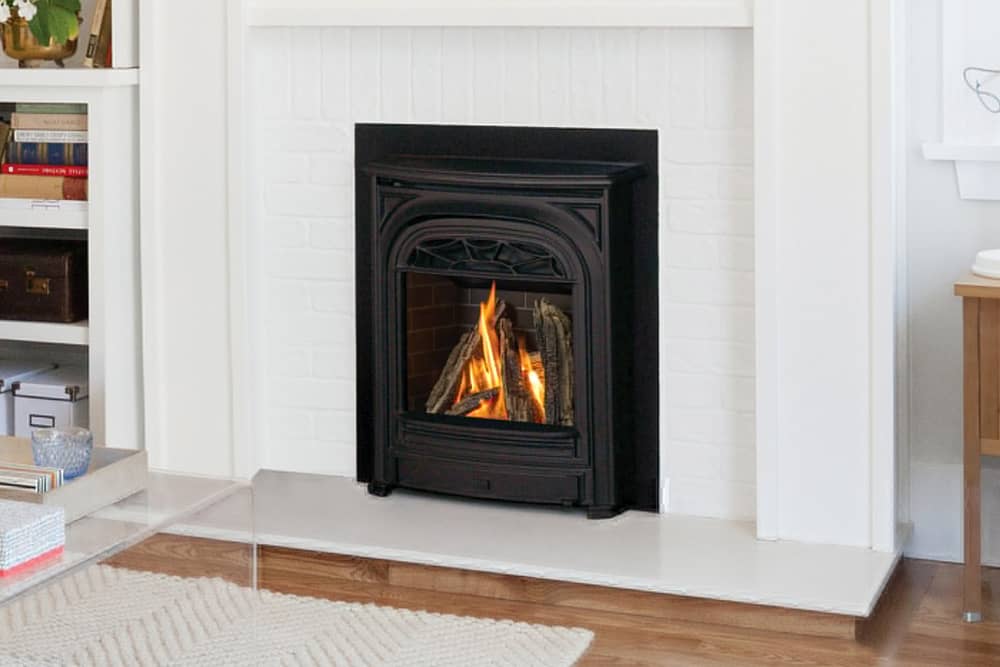 Miles Industries Ltd. Valor Portrait V-Class Insert Gas Fireplace Fireplace Finished - Gas