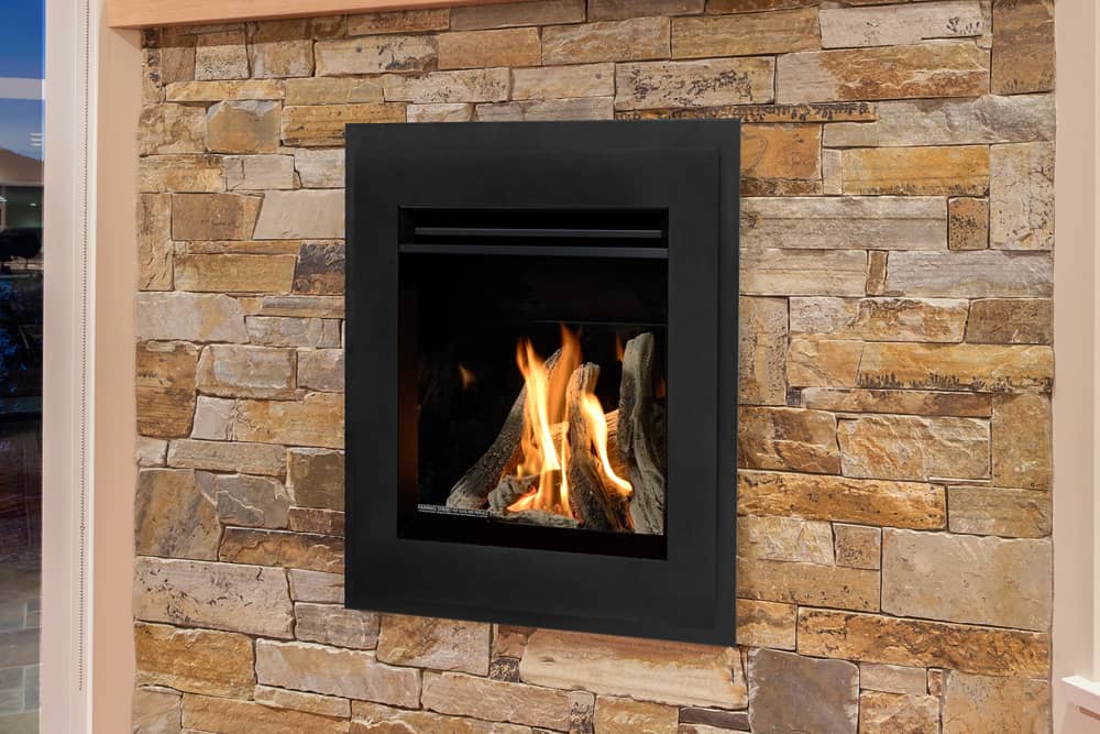 Miles Industries Ltd. Valor Portrait V-Class Zero Clearance Gas Fireplace Fireplace Finished - Gas