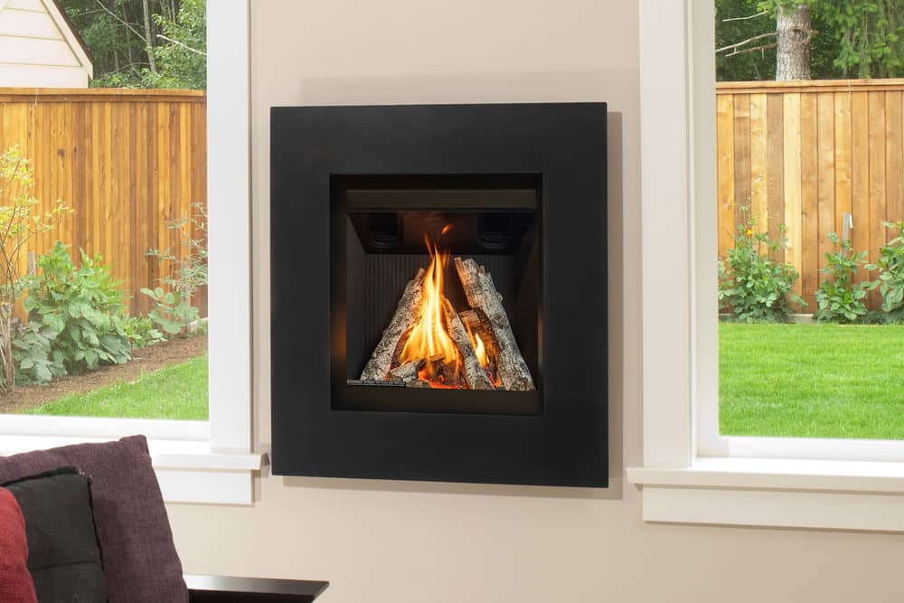 Miles Industries Ltd. Valor Portrait V-Class Zero Clearance Gas Fireplace Fireplace Finished - Gas