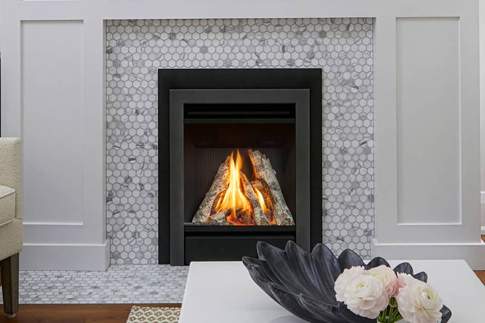Miles Industries Ltd. Valor Portrait V-Class Zero Clearance Gas Fireplace Fireplace Finished - Gas