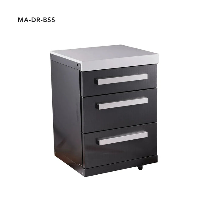 Mont Alpi Mont Alpi 3 Drawer Cabinet Module - MA-DR Black Stainless Steel MA-DR-BSS Barbecue Finished - Gas
