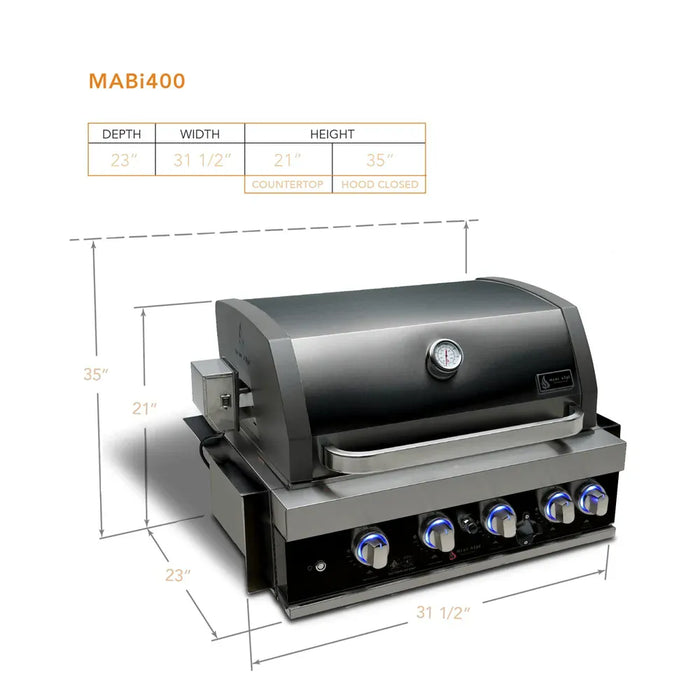 Mont Alpi Mont Alpi 32" 4-Burner Built-In Grill Barbecue Finished - Gas