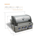 Mont Alpi Mont Alpi 32" 4-Burner Built-In Grill Barbecue Finished - Gas
