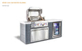 Mont Alpi Mont Alpi 4-Burner Artwood Island in Stainless Steel Barbecue Finished - Gas