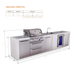Mont Alpi Mont Alpi 4 Burner Deluxe Sereies Outdoor Kitchen Island with a Beverage Center and Extra Storage Cabinet MAi400-DBEVXL Barbecue Finished - Gas