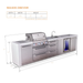 Mont Alpi Mont Alpi 4 Burner Deluxe Sereies Outdoor Kitchen Island with a Beverage Center and Extra Storage Drawers MAi400-DBEVDR Barbecue Finished - Gas