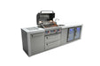 Mont Alpi Mont Alpi 4 Burner Deluxe Sereies Outdoor Kitchen Island with a Beverage Center and Fridge Cabinet MAi400-DBEVFC Barbecue Finished - Gas