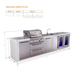 Mont Alpi Mont Alpi 4 Burner Deluxe Sereies Outdoor Kitchen Island with a Beverage Center, Corner Fridge, and Extra Storage Cabinet MAi400-DBEVFCXL Barbecue Finished - Gas