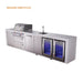 Mont Alpi Mont Alpi 4 Burner Deluxe Sereies Outdoor Kitchen Island with a Beverage Center, Corner Fridge, and Extra Storage Cabinet MAi400-DBEVFCXL Barbecue Finished - Gas