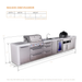 Mont Alpi Mont Alpi 4 Burner Deluxe Sereies Outdoor Kitchen Island with a Beverage Center, Kamado Module, and Extra Drawers MAi400-DBEVKAMDR Barbecue Finished - Gas