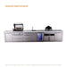 Mont Alpi Mont Alpi 4 Burner Deluxe Sereies Outdoor Kitchen Island with a Beverage Center, Kamado Module, and Extra Drawers MAi400-DBEVKAMDR Barbecue Finished - Gas