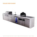 Mont Alpi Mont Alpi 4 Burner Deluxe Sereies Outdoor Kitchen Island with a Beverage Center, Kamado Module, and Extra Drawers MAi400-DBEVKAMDR Barbecue Finished - Gas