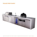 Mont Alpi Mont Alpi 4 Burner Deluxe Sereies Outdoor Kitchen Island with a Beverage Center, Kamado Module, and Extra Storage Cabinet MAi400-DBEVKAMXL Barbecue Finished - Gas