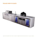 Mont Alpi Mont Alpi 4 Burner Deluxe Sereies Outdoor Kitchen Island with a Beverage Center, Kamado Module, Fridge, and Extra Storage Cabinet MAi400-DBEVFCKAMXL Barbecue Finished - Gas