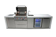 Mont Alpi Mont Alpi 4 Burner Deluxe Sereies Outdoor Kitchen Island with a Beverage Center MAi400-DBEV Barbecue Finished - Gas