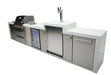 Mont Alpi Mont Alpi 4 Burner Deluxe Sereies Outdoor Kitchen Island with a Kegerator and Beverage Center MAi400-DKEGBEV Barbecue Finished - Gas
