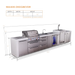 Mont Alpi Mont Alpi 4 Burner Deluxe Sereies Outdoor Kitchen Island with a Kegerator, Beverage Center, and Extra Storage Drawer Slides MAi400-DKEGBEVDR Barbecue Finished - Gas