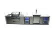 Mont Alpi Mont Alpi 4 Burner Deluxe Sereies Outdoor Kitchen Island with a Kegerator, Beverage Center, and Fridge Cabinet MAi400-DKEGBEVFC Barbecue Finished - Gas