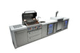 Mont Alpi Mont Alpi 4 Burner Deluxe Sereies Outdoor Kitchen Island with a Kegerator, Beverage Center, and Fridge Cabinet MAi400-DKEGBEVFC Barbecue Finished - Gas