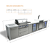 Mont Alpi Mont Alpi 4 Burner Deluxe Sereies Outdoor Kitchen Island with a Kegerator, Beverage Center, and Fridge Cabinet MAi400-DKEGBEVFC Barbecue Finished - Gas