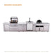 Mont Alpi Mont Alpi 4 Burner Deluxe Sereies Outdoor Kitchen Island with a Kegerator, Kamado Module, and Extra Storage Cabinet MAi400D-DKEGKAMXL Barbecue Finished - Gas