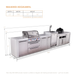 Mont Alpi Mont Alpi 4 Burner Deluxe Sereies Outdoor Kitchen Island with a Kegerator, Kamado Module, and Extra Storage Cabinet MAi400D-DKEGKAMXL Barbecue Finished - Gas