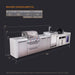 Mont Alpi Mont Alpi 4 Burner Deluxe Sereies Outdoor Kitchen Island with a Kegerator, Kamado Module, Corner Fridge, and Extra Storage Cabinet MAi400-DKEGKAMFCXL Barbecue Finished - Gas