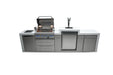 Mont Alpi Mont Alpi 4 Burner Deluxe Sereies Outdoor Kitchen Island with a Kegerator MAi400-DKEG Barbecue Finished - Gas