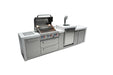 Mont Alpi Mont Alpi 4 Burner Deluxe Sereies Outdoor Kitchen Island with a Kegerator MAi400-DKEG Barbecue Finished - Gas