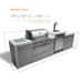Mont Alpi Mont Alpi 4 Burner Deluxe Sereies Outdoor Kitchen Island with a Kegerator MAi400-DKEG Barbecue Finished - Gas