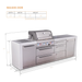 Mont Alpi Mont Alpi 4 Burner Deluxe Sereies Outdoor Kitchen Island with Exta Drawer Slides Cabinet MAi400-DDR Barbecue Finished - Gas