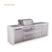 Mont Alpi Mont Alpi 4 Burner Deluxe Sereies Outdoor Kitchen Island with Exta Drawer Slides Cabinet MAi400-DDR Barbecue Finished - Gas