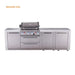 Mont Alpi Mont Alpi 4 Burner Deluxe Sereies Outdoor Kitchen Island with Extra Storage Cabinet MAi400-DXL Barbecue Finished - Gas