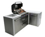 Mont Alpi Mont Alpi 4 Burner L-Shaped Deluxe Series Outdoor Kitchen Island MAi400-D90 Barbecue Finished - Gas