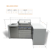 Mont Alpi Mont Alpi 4 Burner L-Shaped Deluxe Series Outdoor Kitchen Island MAi400-D90 Barbecue Finished - Gas