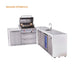 Mont Alpi Mont Alpi 4 Burner L-Shaped Deluxe Series Outdoor Kitchen Island with a Beverage Center and Extra Storage Cabinet MAi400-D90BEVXL Barbecue Finished - Gas