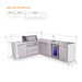 Mont Alpi Mont Alpi 4 Burner L-Shaped Deluxe Series Outdoor Kitchen Island with a Beverage Center and Extra Storage Cabinet MAi400-D90BEVXL Barbecue Finished - Gas