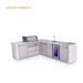Mont Alpi Mont Alpi 4 Burner L-Shaped Deluxe Series Outdoor Kitchen Island with a Beverage Center and Extra Storage Cabinet MAi400-D90BEVXL Barbecue Finished - Gas
