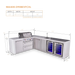 Mont Alpi Mont Alpi 4 Burner L-Shaped Deluxe Series Outdoor Kitchen Island with a Beverage Center, Corner Fridge, and Extra Storage Cabinet MAi400-D90BEVFCXL Barbecue Finished - Gas