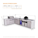 Mont Alpi Mont Alpi 4 Burner L-Shaped Deluxe Series Outdoor Kitchen Island with a Beverage Center, Kamado Module, and Extra Storage Cabinet MAi400-D90BEVKAMXL Barbecue Finished - Gas