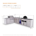 Mont Alpi Mont Alpi 4 Burner L-Shaped Deluxe Series Outdoor Kitchen Island with a Beverage Center, Kamado Module, and Extra Storage Drawers Slide Cabinet MAi400-D90BEVKAMDR Barbecue Finished - Gas
