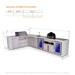 Mont Alpi Mont Alpi 4 Burner L-Shaped Deluxe Series Outdoor Kitchen Island with a Beverage Center, Kamado Module, Corner Fridge, and Extra Storage Cabinet MAi400-D90BEVFCKAMXL Barbecue Finished - Gas