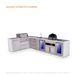 Mont Alpi Mont Alpi 4 Burner L-Shaped Deluxe Series Outdoor Kitchen Island with a Beverage Center, Kamado Module, Corner Fridge, and Extra Storage Drawers Slide Cabinet MAi400-D90BEVFCKAMDR Barbecue Finished - Gas